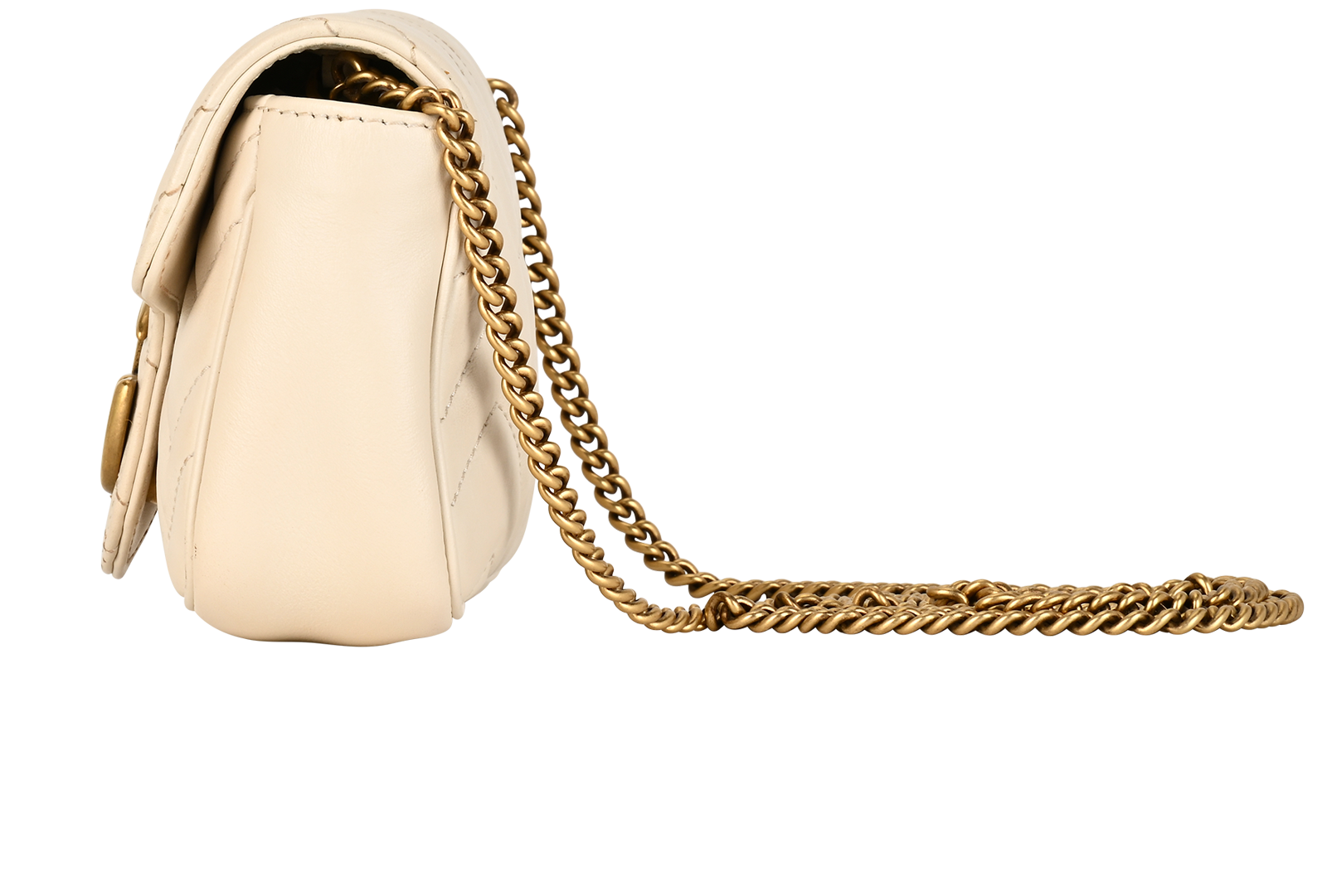 Super Mini GG Marmont, &pound;520, Handbags, Cream, Leather, Bottom view